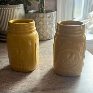Yellow Mason jars
